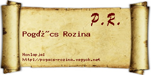 Pogács Rozina névjegykártya